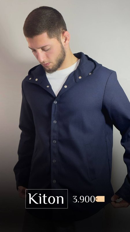 Рубашка Kiton тёмно-синяя