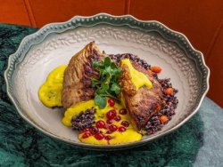 Индейка в соусе горгонзола