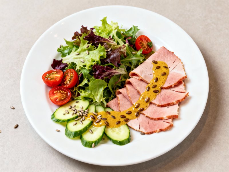 Салат с копченой индейкой