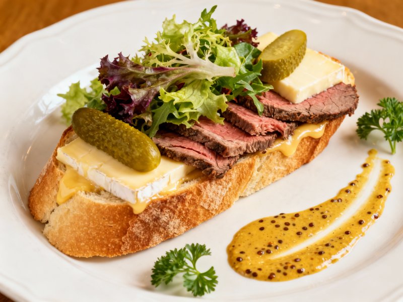 Брускетта с ростбифом