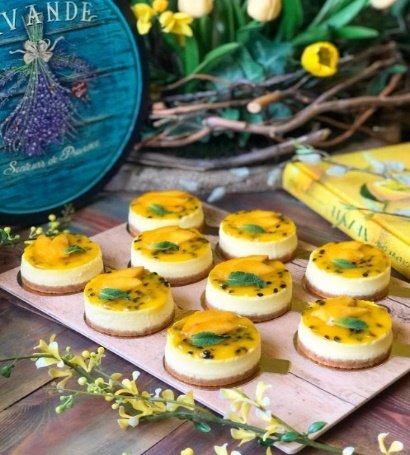 Чизкейк Манго-маракуйя