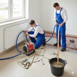 Промывка батарей и тёплых полов