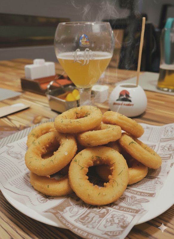 Кольца кальмара во фритюре