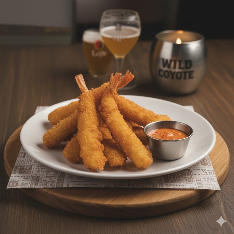 Креветки тигровые в кляре с соусом спайс