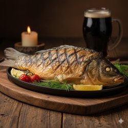 Карп на гриле