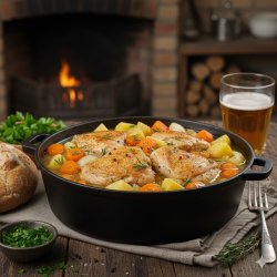 Жаркое с курицей на масле растительном