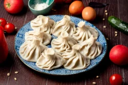 Хинкали с бараниной и говядиной отварные