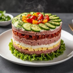 Слоёный с мясом