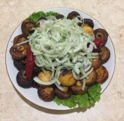 Грибы, овощи 250гр.