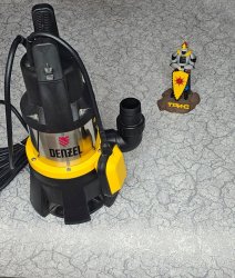 Дренажный насос DP1400X, 1400 Вт, подъем 11 м, 25000 л/ч, для грязной воды //Denzel