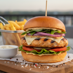 Бургер с куринной котлетой