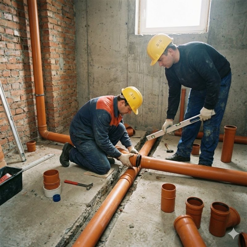 Монтаж систем канализации