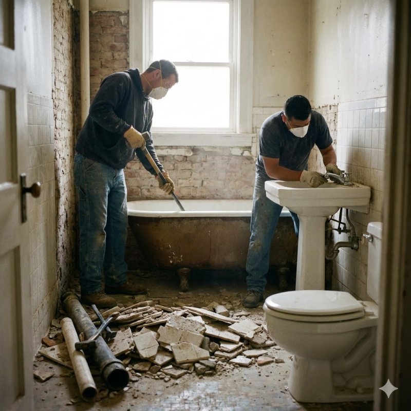 Демонтаж сантехнического оборудования