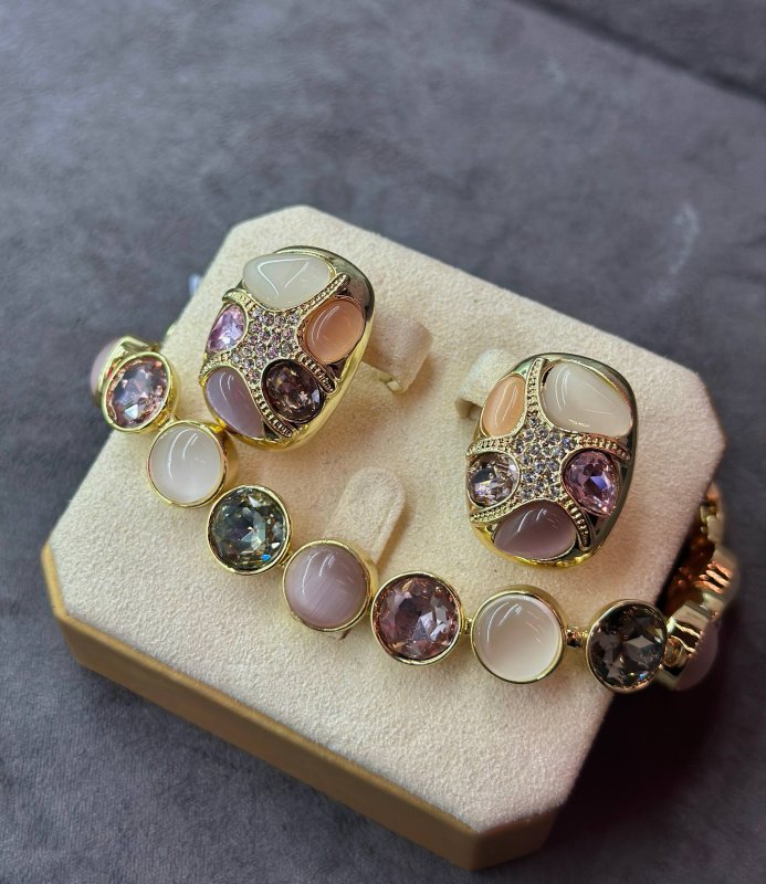 Комплект серьги браслет 