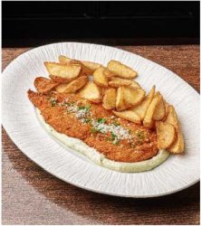 Шницель с дипперами и соусом Цезарь
