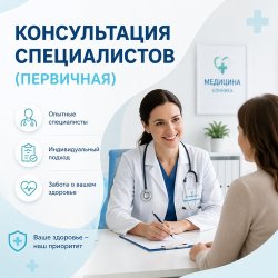 КОНСУЛЬТАЦИЯ СПЕЦИАЛИСТОВ (ПЕРВИЧНАЯ) 