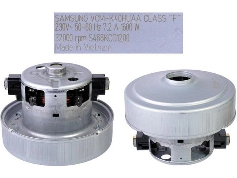 двигатель (мотор) для пылесоса Samsung VCM-K40HUAA (H=118/50, D135/50, VC07224W, VC07202W, VC0765Fw, VC07179Fw, VC07201Fw, 00814042, VAC000SA, DJ31-00005H, VAC031UN, YH-1400-01D-Y)