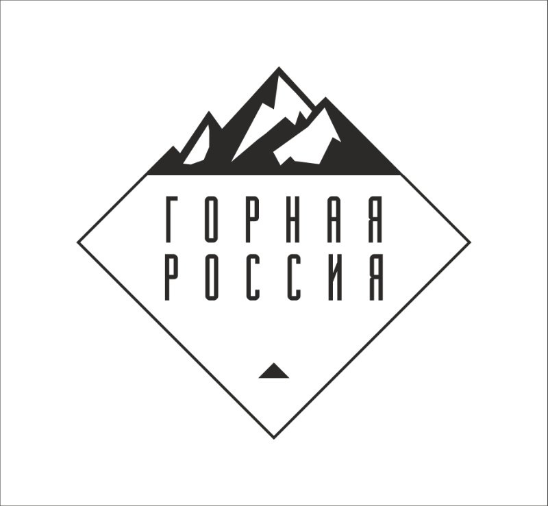 Наклейка на авто "Горная Россия", 15х15см.