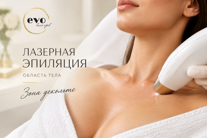Лазерная эпиляция зоны декольте
