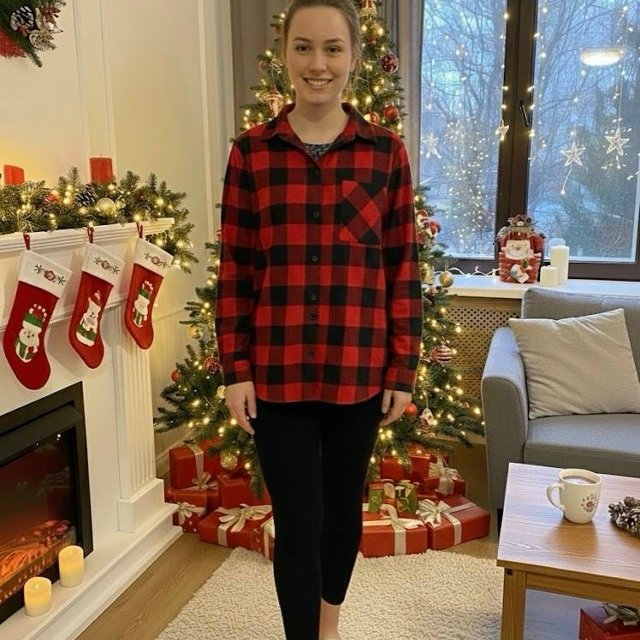 Тёплая рубашка в трендовую клетку от АБАКАНСКОГО ТРИКОТАЖА