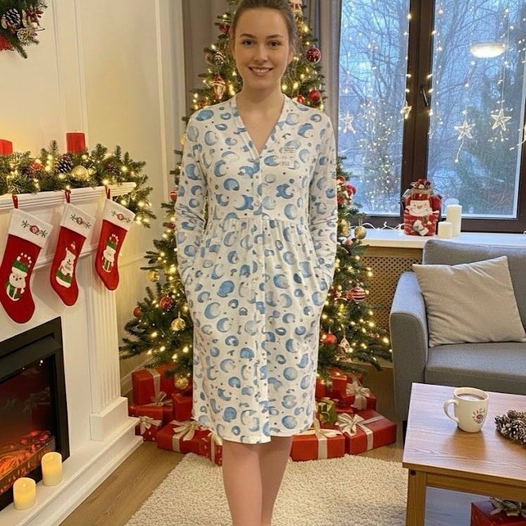 Тёплая женская ночная сорочка от АБАКАНСКОГО ТРИКОТАЖА — уют, который хочется надевать каждый вечер.