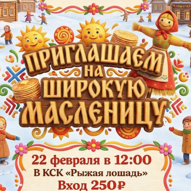 Широкая Масленица с КУБИКАМИ уже совсем скоро!