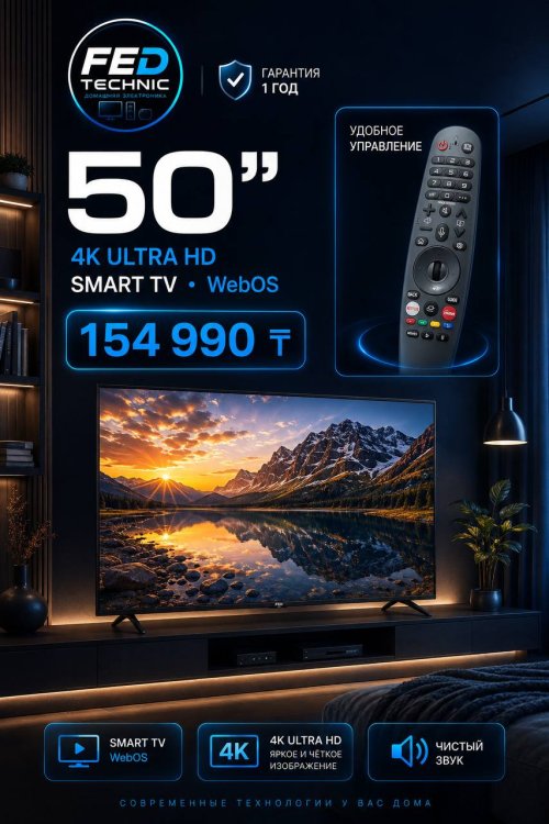 Webos 50 новый с гарантией от магазина