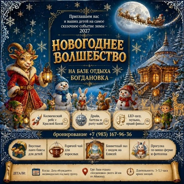Корпорация праздников КУБИКИ 🎄🐐приглашает вас и ваших детей на самое сказочное событие зимы!