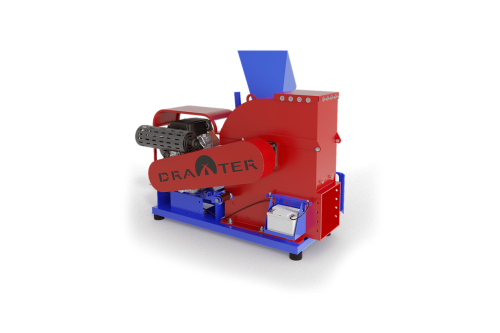 Промышленный щепорез DraXter Щ-650Б (бензин; 37 л.с.-ЭС; сито 18 мм.; раструб 400х400; Виброопоры)