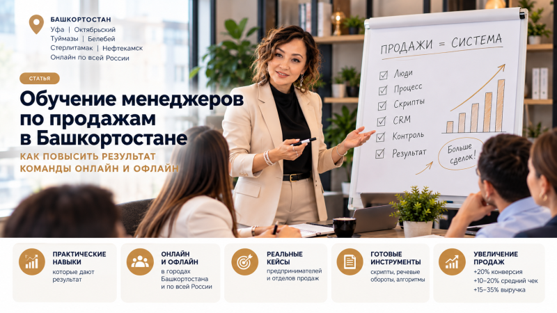 Обучение менеджеров по продажам в Башкортостане: как повысить результат команды