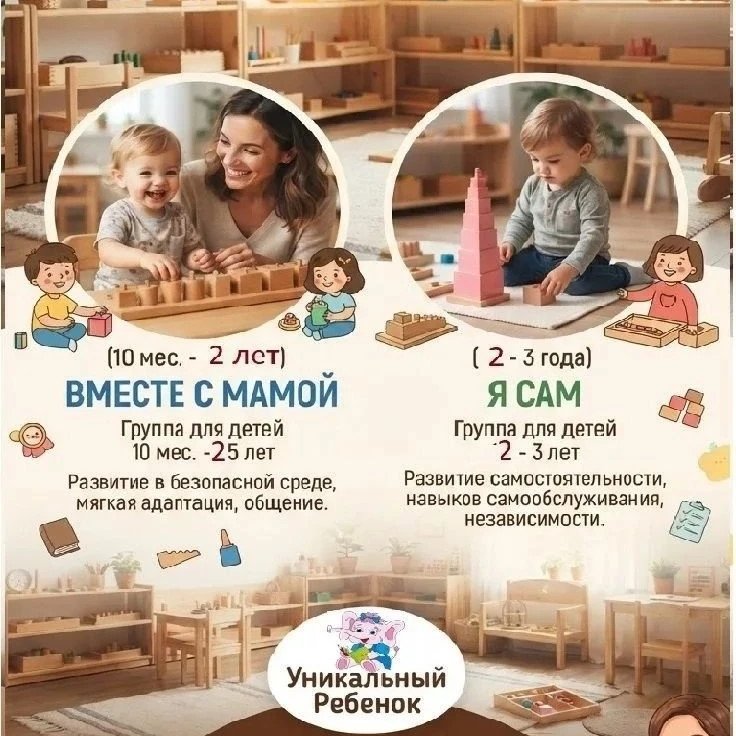 Монтессори группы для малышей