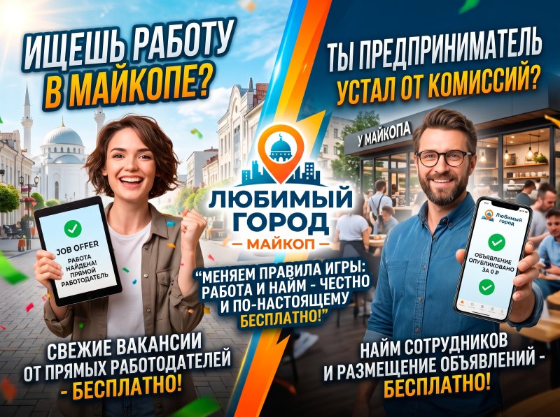 Работа в Майкопе свежие вакансии от прямых работодателей: как бизнесу и жителям сэкономить без Авито