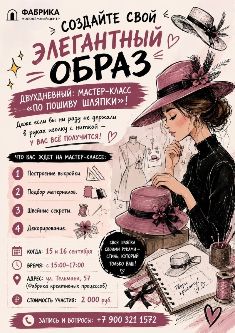 Мастер-класс «По пошиву шляпки»