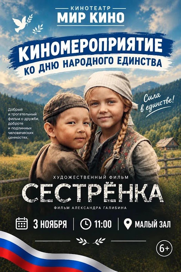 Кинопоказ «Сестрёнка» ко Дню народного единства