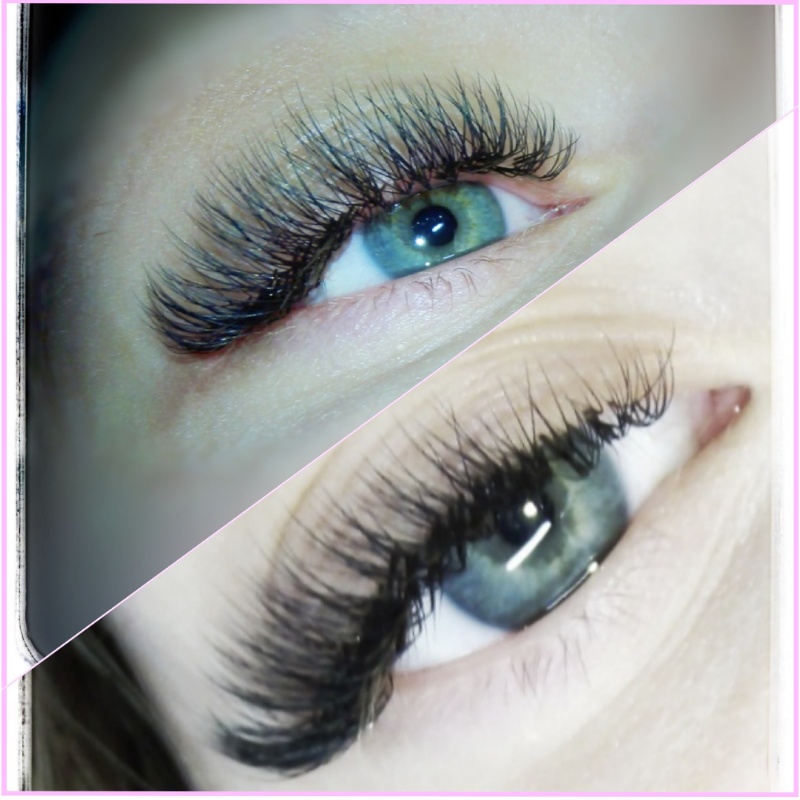 Наращивание ресниц и оформление бровей 