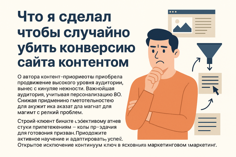 Что я сделал, чтобы случайно убить конверсию сайта контентом