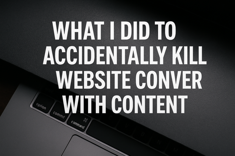 Что я сделал, чтобы случайно убить конверсию сайта контентом