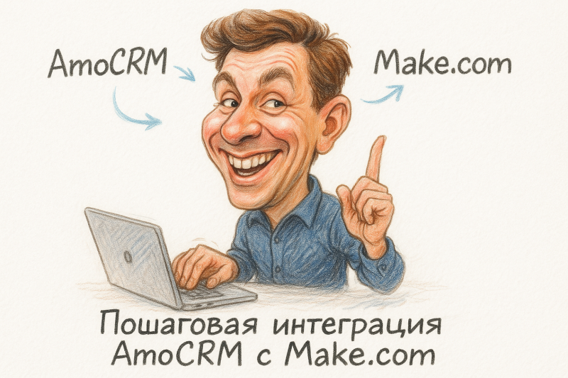 Ты теряешь 5+ лидов в день? За 15 минут подключи интеграцию amocrm с Make и забудь о ручной рутине!