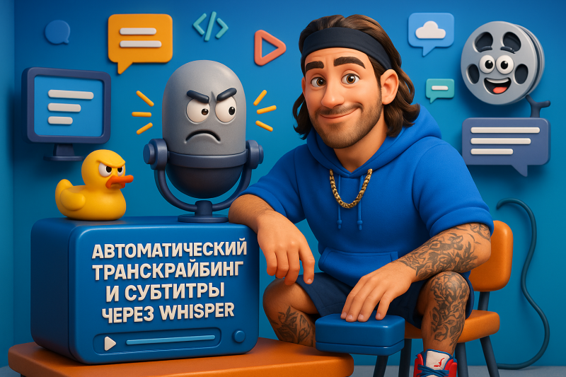 Автоматический транскрайбинг и субтитры через Whisper