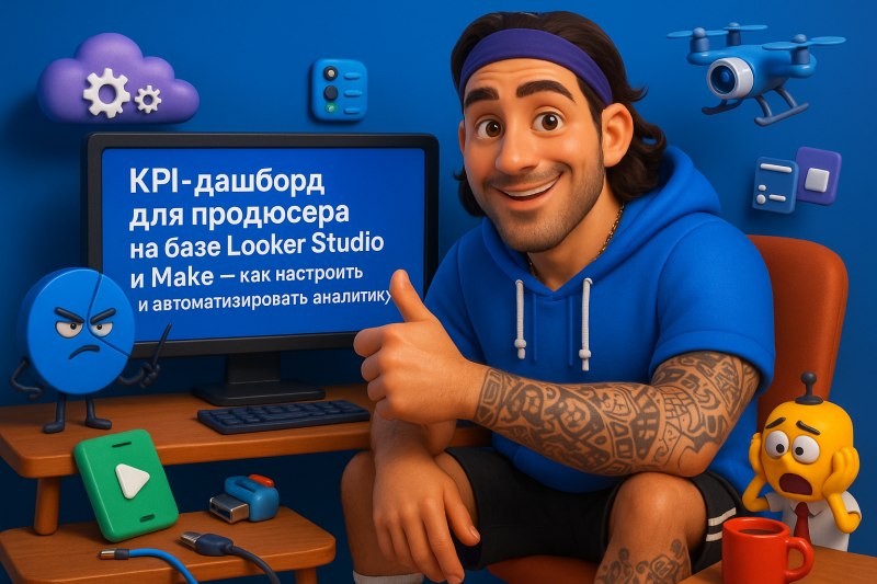 KPI‑дашборд для продюсера на базе Looker Studio и Make