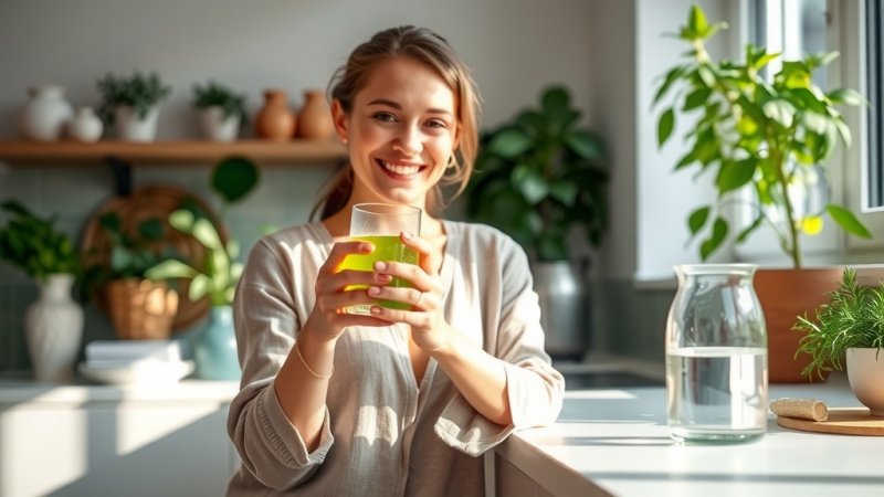 Утренние ритуалы для женщин: как проснуться бодрым с жидким хлорофиллом за 5 минут — идеальная замена кофе!