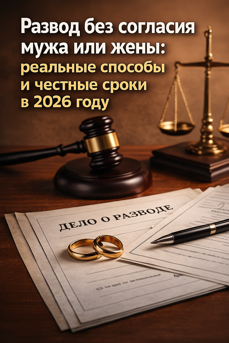 Развод без согласия мужа или жены: реальные способы и честные сроки в 2026 году