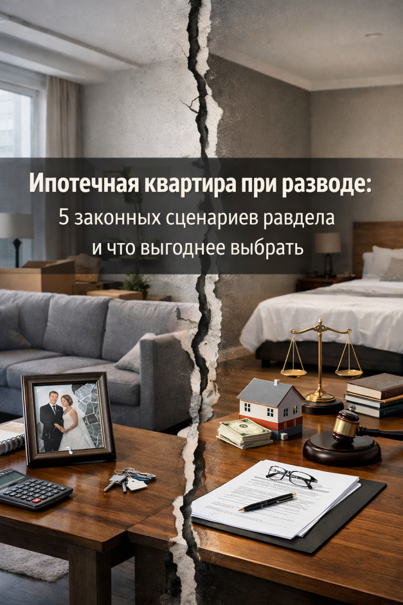 Ипотечная квартира при разводе: 5 законных сценариев раздела и что выгоднее выбрать