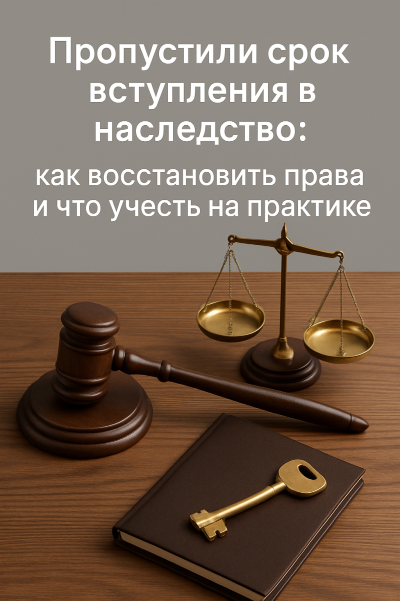 Пропустили срок вступления в наследство: как восстановить права и что учесть на практике