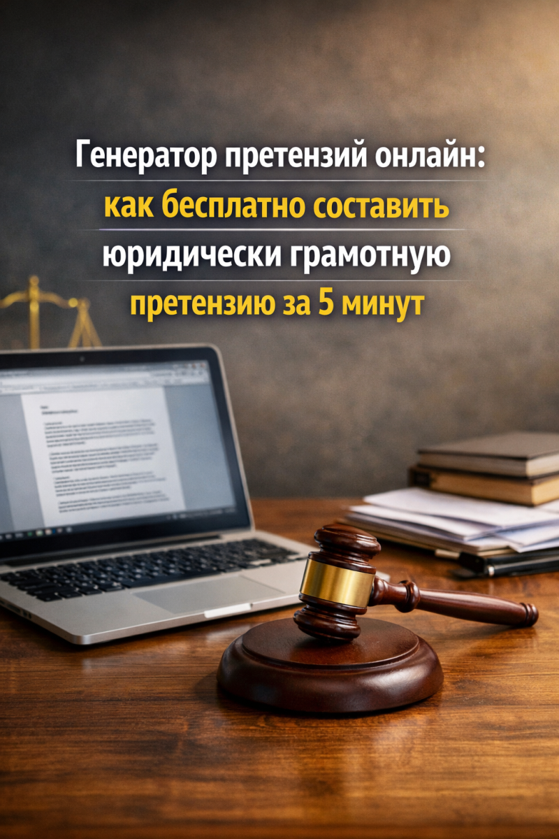 Генератор претензий онлайн: как бесплатно составить юридически грамотную претензию за 5 минут