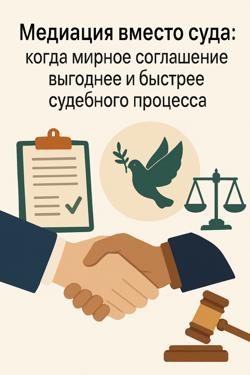Медиация вместо суда: когда мирное соглашение выгоднее и быстрее судебного процесса
