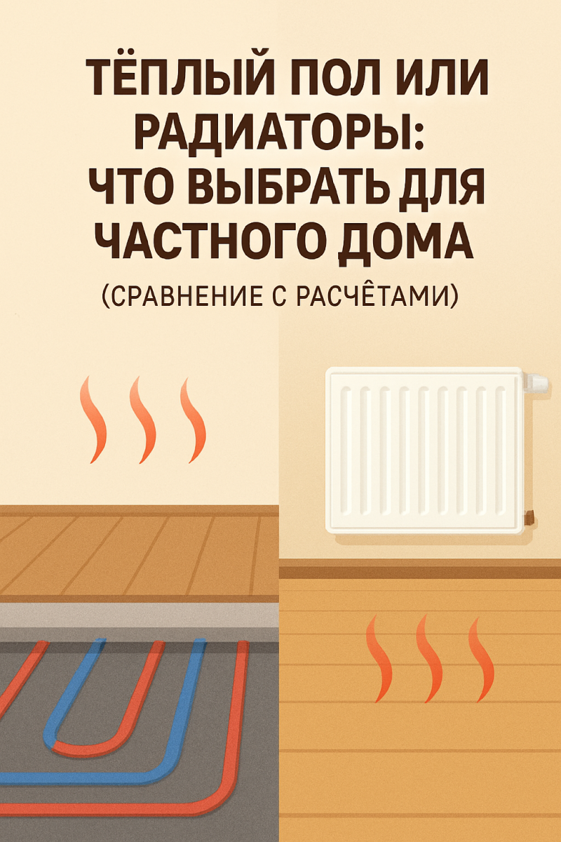 Теплый пол или радиаторы: что выбрать для частного дома (сравнение с расчетами)