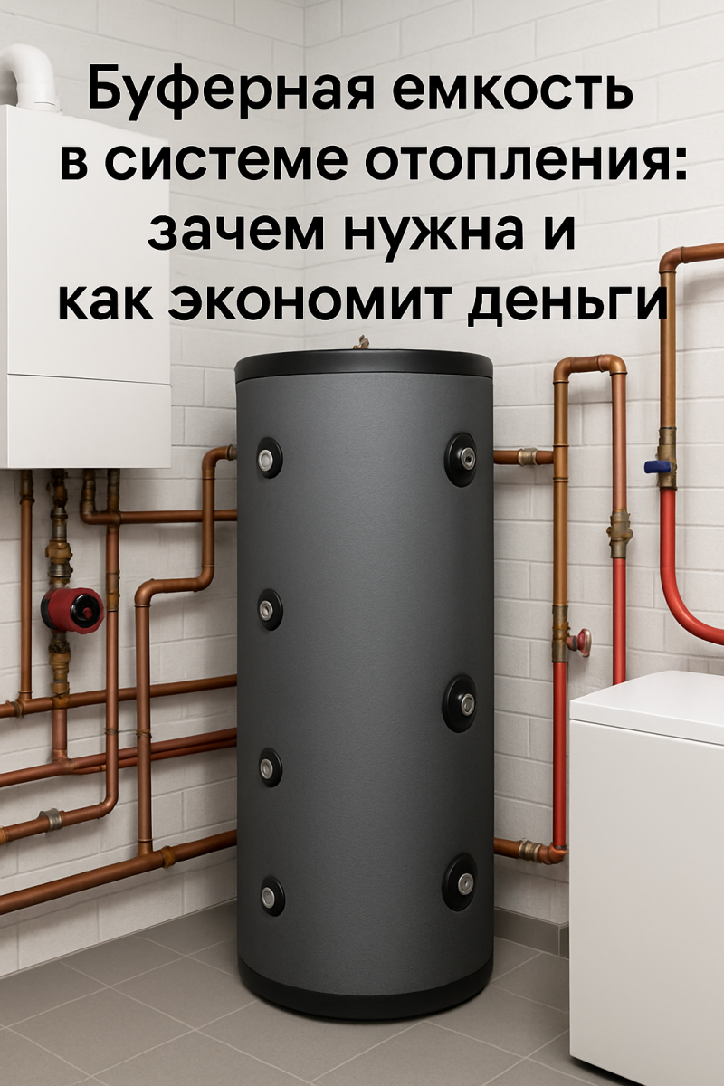Буферная емкость в системе отопления: зачем нужна и как экономит деньги