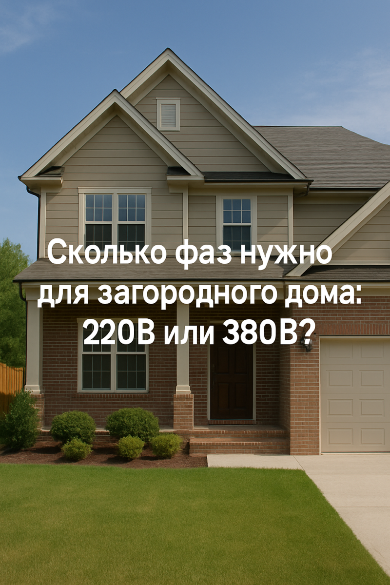 Сколько фаз нужно для загородного дома: 220В или 380В?