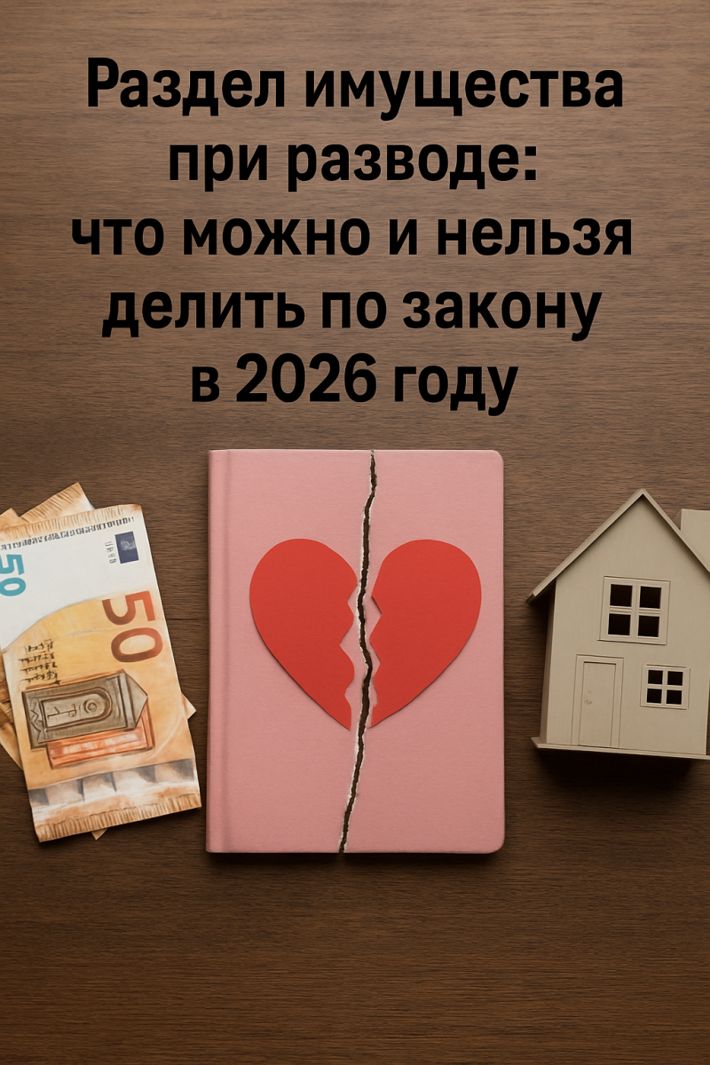 Раздел имущества при разводе: что можно и нельзя делить по закону в 2026 году